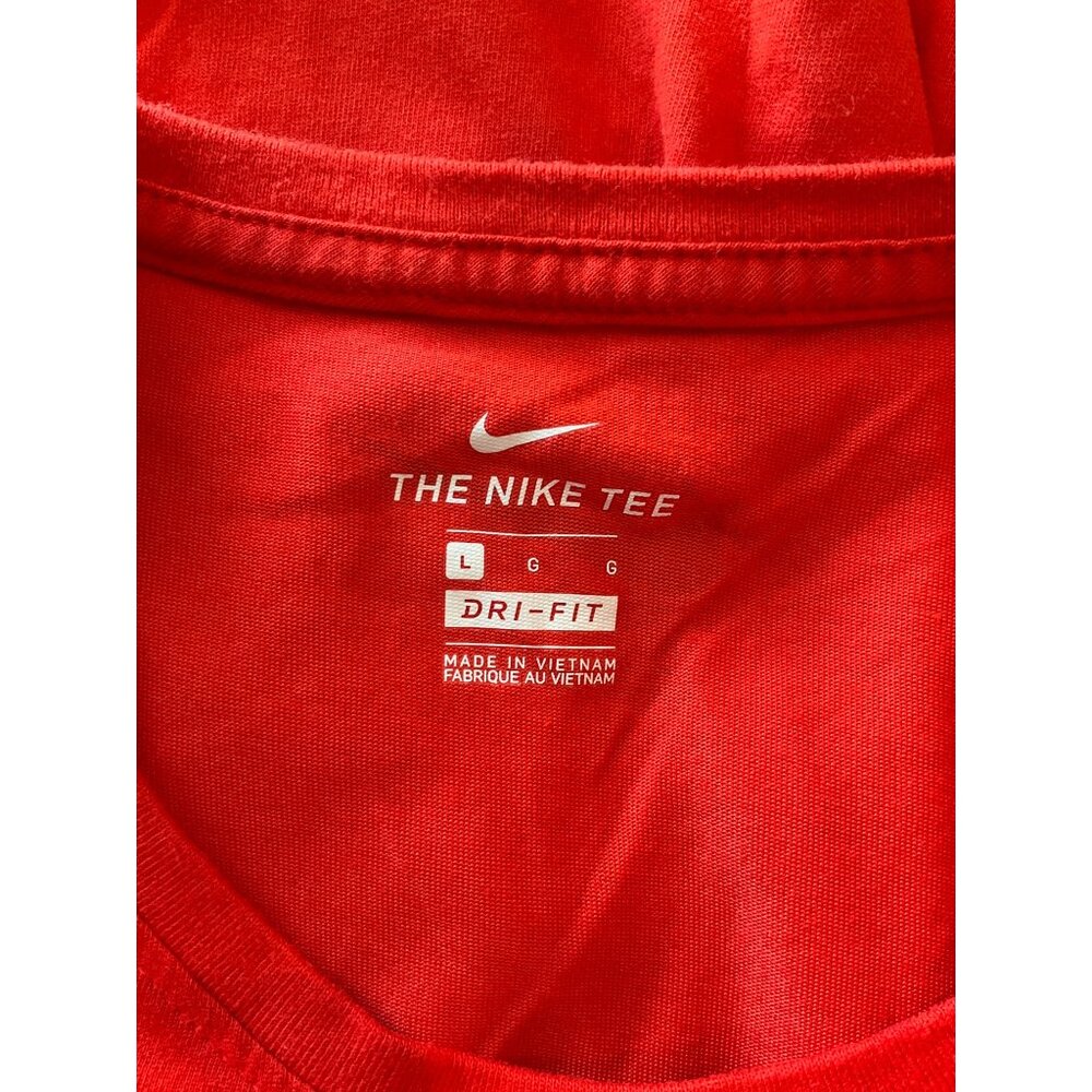 NIKE Dry Training Tank Top Stars Swoosh Dri-Fit Sleeveless Chili Red LARGE - Picture 5 of 5